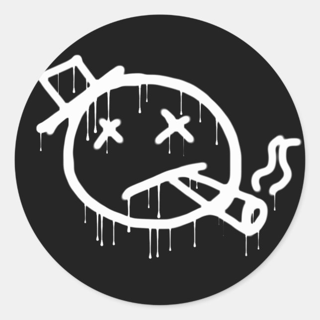 Sticker Rond Graffiti pour le tabac (Devant)