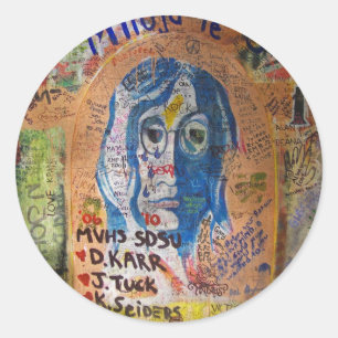 Sticker Rond Graffiti - Prague