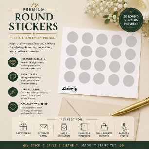 Sticker Rond Graine de coton, Fantôme, Nuage gris,