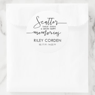 Sticker Rond Graines à rayures blanches noires Augmenter les so