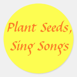 Sticker Rond Graines plantes, Chansons