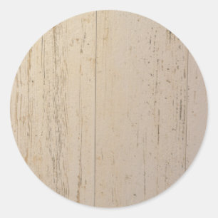 Sticker Rond Grains de bois texturés blancs blanchis