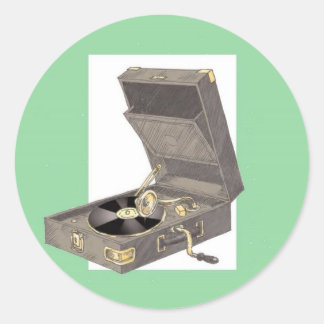 Sticker Rond Gramaphone des années 1920