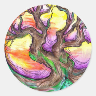 Sticker Rond grand aîné de chêne