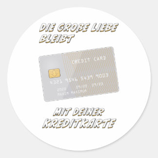 STICKER ROND GRAND AMOUR RESTE AVEC VOTRE CARTE DE CRÉDIT