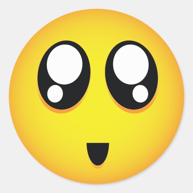 Sticker Rond Grand bel emoji de yeux (Devant)