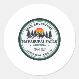 Sticker Rond Grand Canyon Havasu Falls Arizona Randonnée Campin
