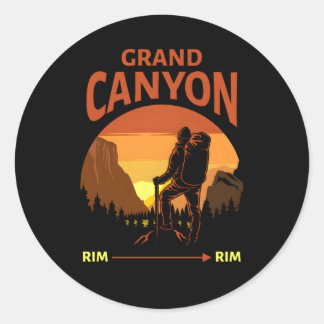 Sticker Rond Grand Canyon National Park Rim Rim Randonnée