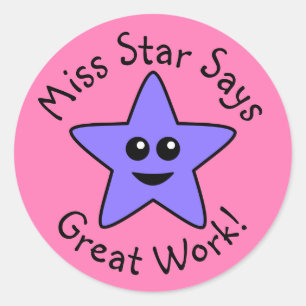 Sticker Rond Grand chevalet de travail Purple Star