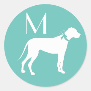 Sticker Rond Grand Chien Danois Chien Chien Chien Chien Chien C