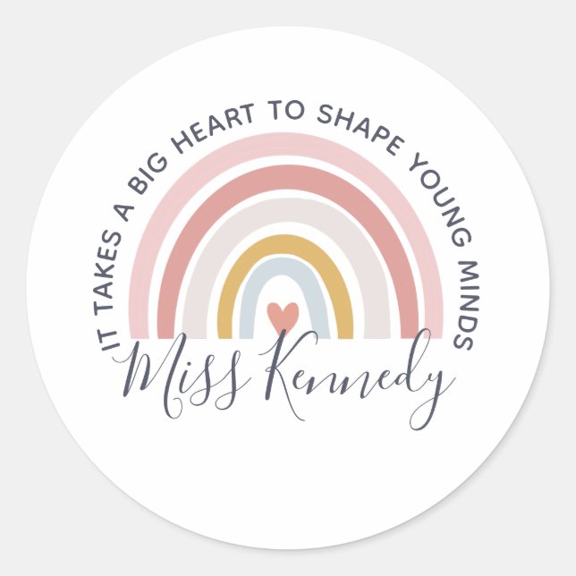 Sticker Rond Grand coeur pour façonner les jeunes esprits Ensei (Devant)