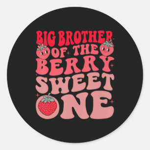 Sticker Rond Grand frère de la douce fraise