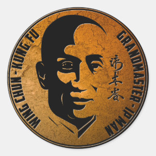 Sticker Rond Grand Maître Ip Man - Wing Chun Kung Fu