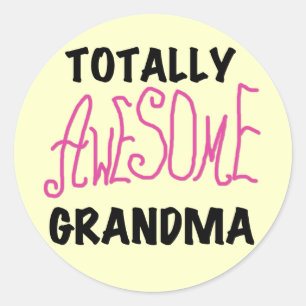 Sticker Rond Grand-mère absolument géniale - Chemises et cadeau