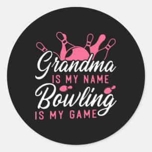 Sticker Rond Grand-mère de Bowling est mon nom Bowling I