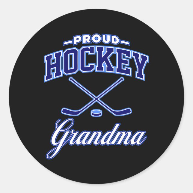 Sticker Rond Grand-mère de hockey (Devant)