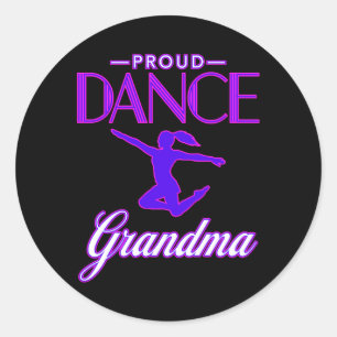 Sticker Rond Grand-mère de la danse