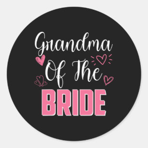 Sticker Rond Grand-Mère De La Femme De Mariage De Famille Marié