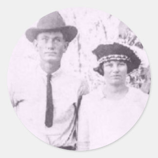 Sticker Rond Grand-mère et grand-père Brandon