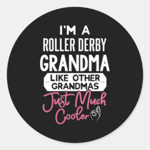 Sticker Rond Grand-mère Roller Derby