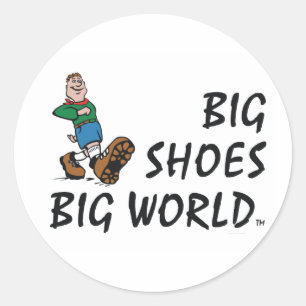 Sticker Rond Grand monde de grandes chaussures SUPÉRIEURES