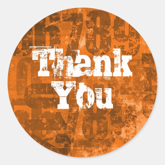 Sticker Rond Grand nombre de Gras sur la Grunge brunoise (Devant)