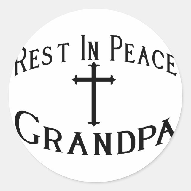 Sticker Rond Grand-papa de DÉCHIRURE (Devant)