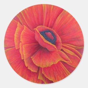 Sticker Rond Grand pavot 2003