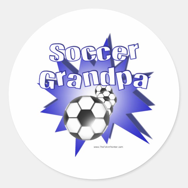 Sticker Rond Grand-père du football (Devant)