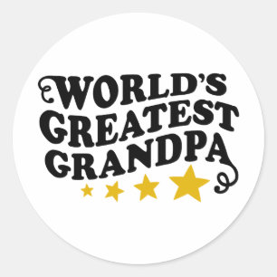 Sticker Rond Grand-père du monde