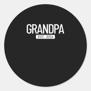 Sticker Rond Grand-Père Est. Grand-père masculin 2024