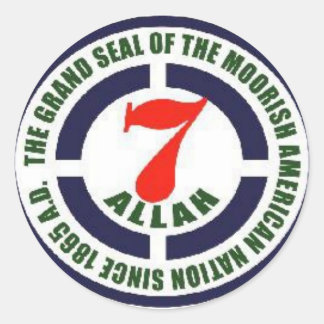 Sticker Rond GRAND PHOQUE Mauresque Américain