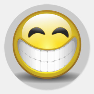 Sticker Rond Grand sourire