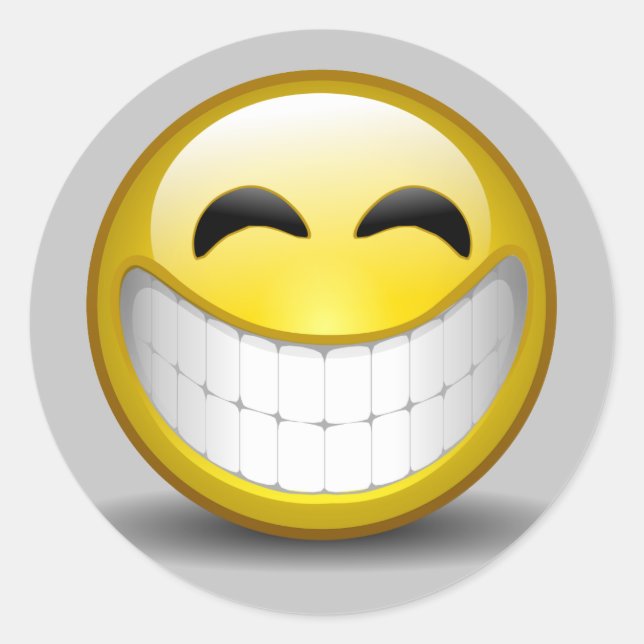 Sticker Rond Grand sourire (Devant)