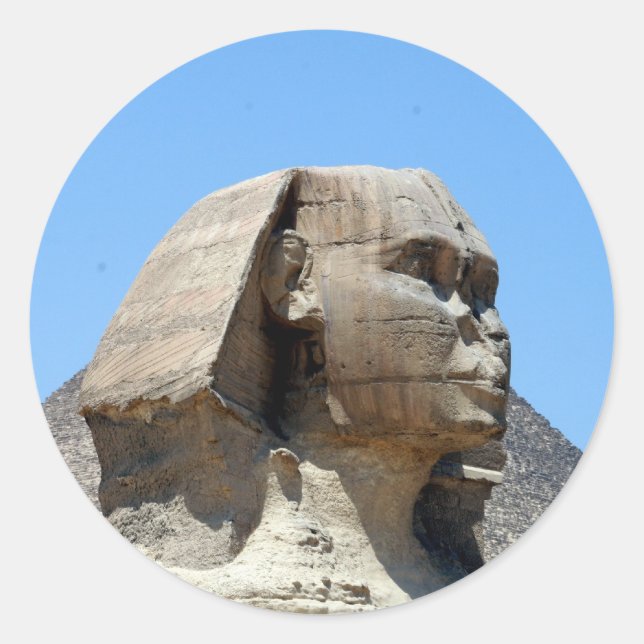 Sticker Rond grand sphinx giza (Devant)