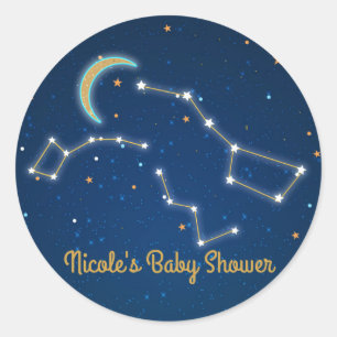 Sticker Rond Grande Ourse Constellation Céleste Observation des