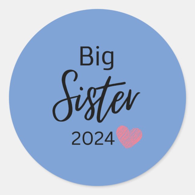 Sticker Rond grande soeur 2024 (Devant)