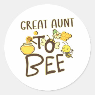 Sticker Rond Grande Tante À Être Grossesse Faire-part Enceinte