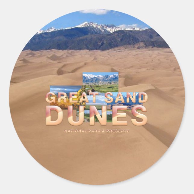 Sticker Rond Grandes dunes de sable d'ABH (Devant)
