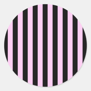 Sticker Rond Grandes Pink, Grandes Paillettes Noires, Motif Gra
