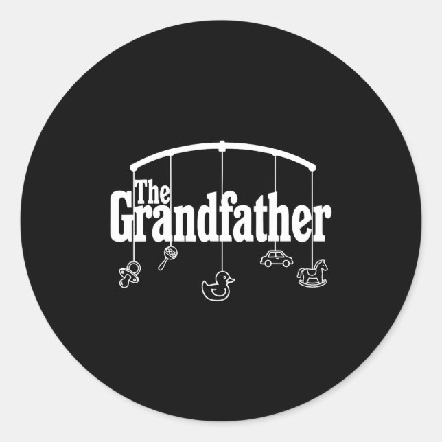 Sticker Rond Grandfather Funny Quote Design For Grandpas  (Devant)