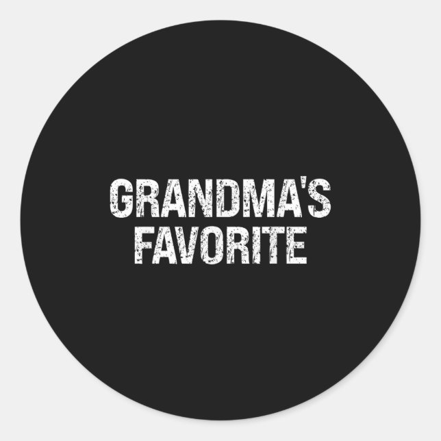 Sticker Rond Grandma's Favorite  (Devant)