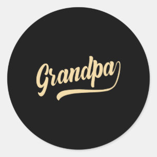 Sticker Rond Grandpa Shirt Fête Vintage du Père pour G-pa Grand