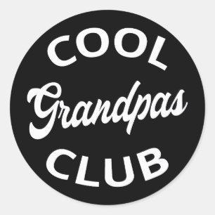 Sticker Rond Grandpas Club cool I