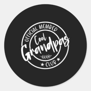 Sticker Rond Grandpas Club Membre Officiel Vintage Women Me