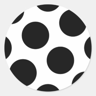 Sticker Rond Grands points noirs