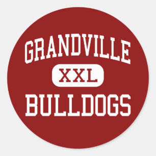 Sticker Rond Grandville - bouledogues - haut - Grandville