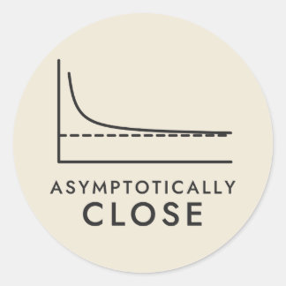 Sticker Rond Graphe de calcul asymptotiquement proche