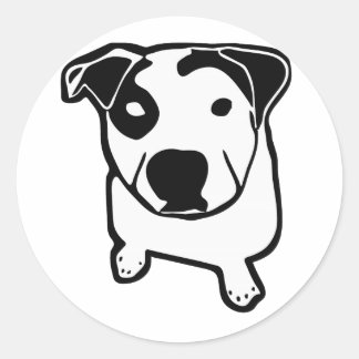 Sticker Rond Graphique à bille en T Pit Bull