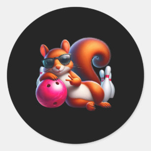 Sticker Rond Graphique De Bowling Drôle Pour Les Amateurs De Bo